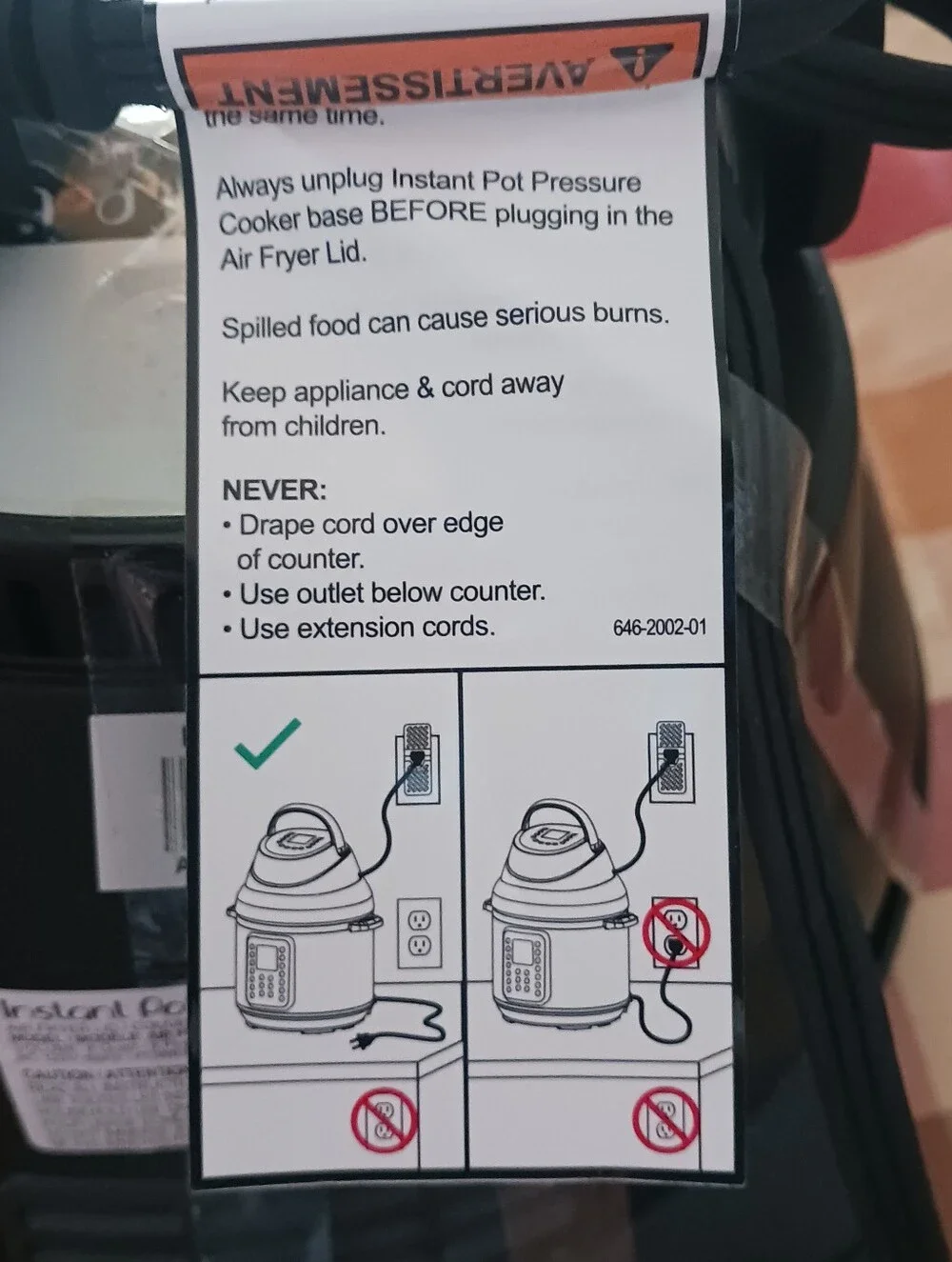 Instant Pot Air Fryer Lid New